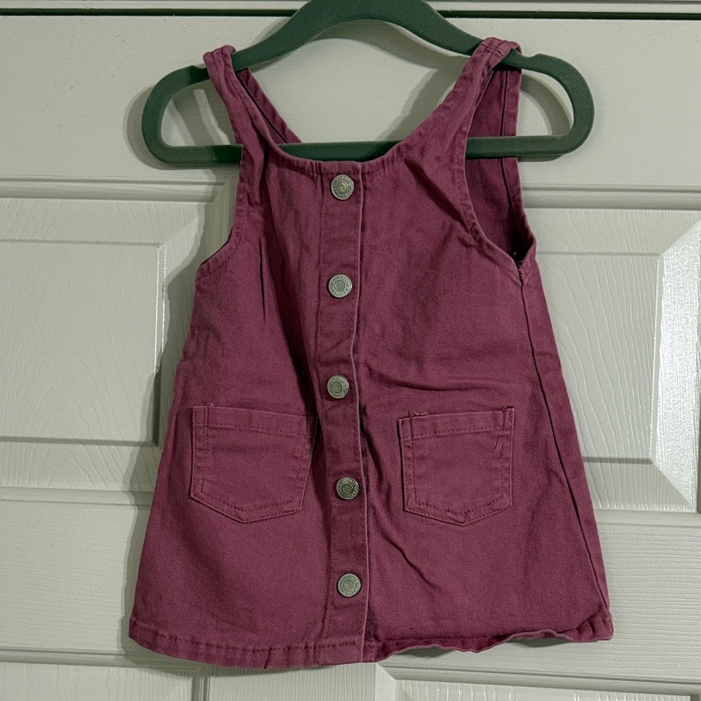 Burgundy Button-Front Dress